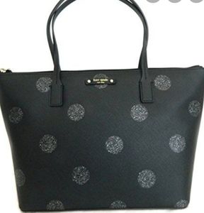 Kate spade black polka dot purse